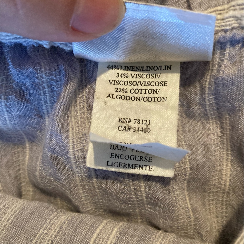 Eileen Fisher Lavender Striped Wrap Skirt - Picture 7 of 8